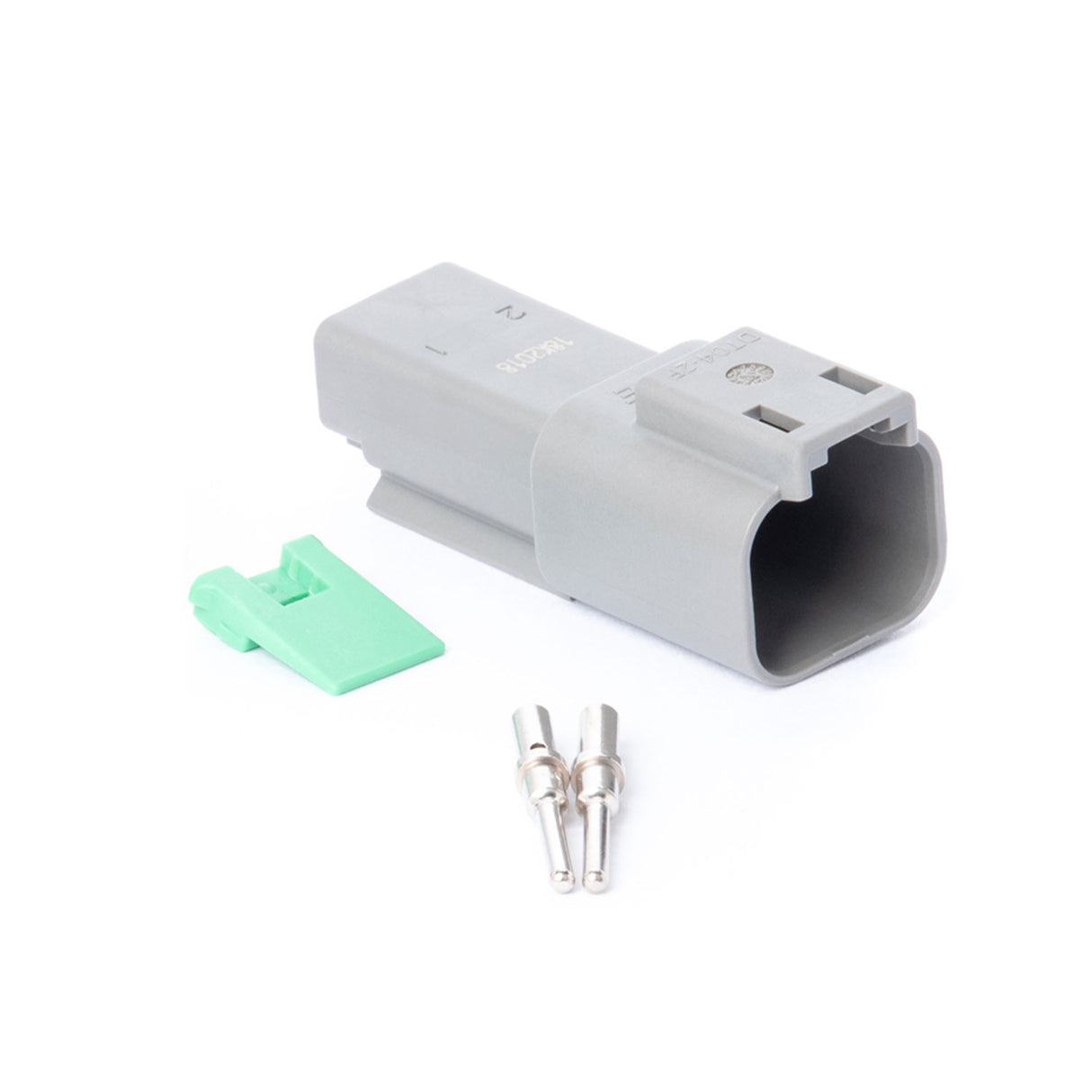 DT02GY-RK - DT Series - Deutsch 2 Pin Connector Receptacle Kit