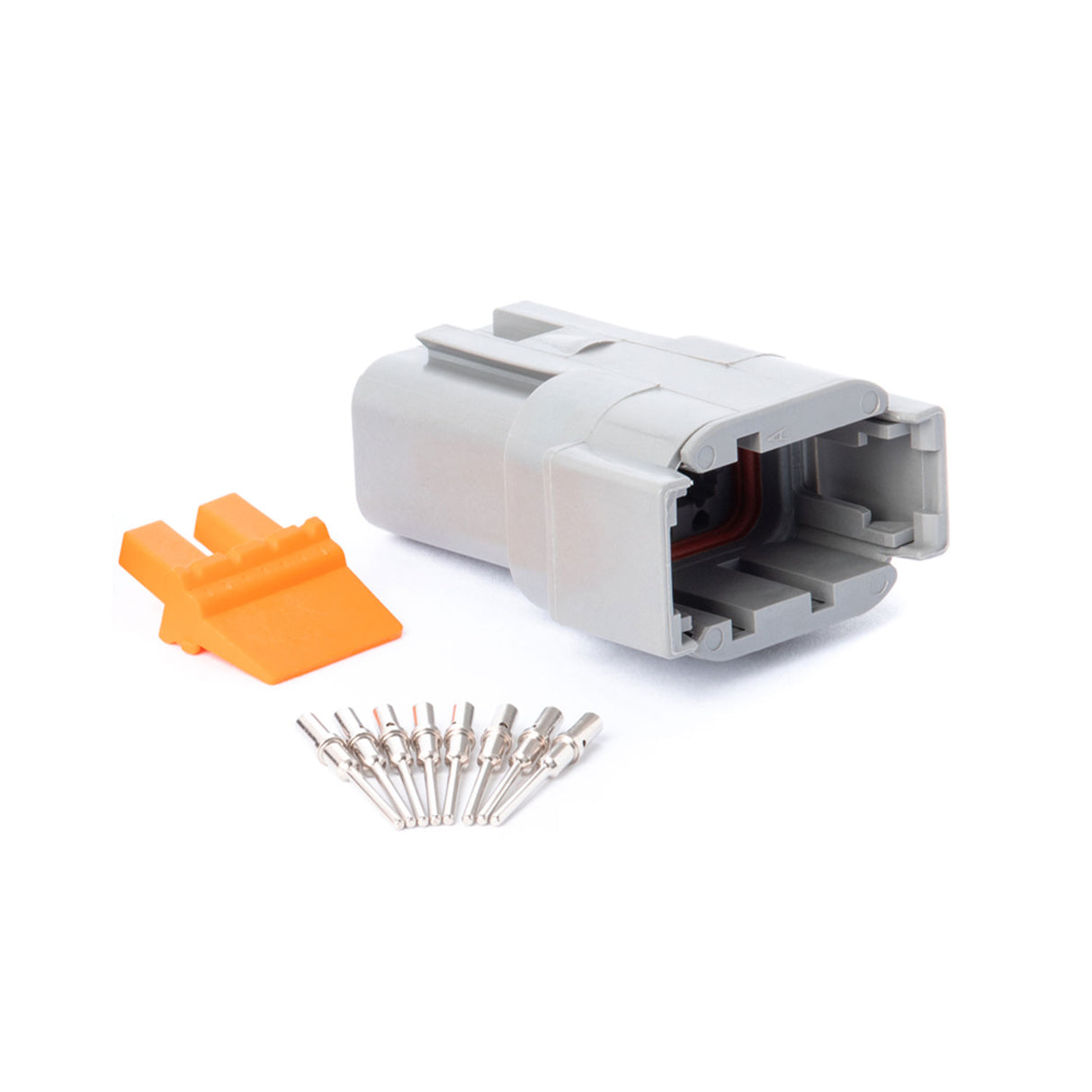 DTM08GY-RK - DTM Series - Deutsch 8 Pin Connector Receptacle Kit