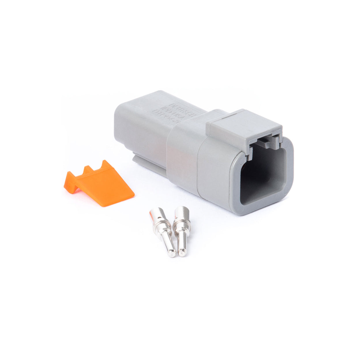 DTP02GY-RK - DTP Series - Deutsch 2 Pin Connector Receptacle Kit