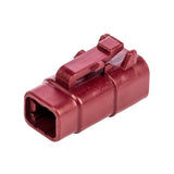 DTM06-4S-RD - DTM Series - 4 Socket Plug - Red