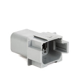 AT04-08PA - AT Series - 8 Pin Receptacle - A Key,  In-line, Gray