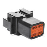 DT04-08PA-E004 - DT Series - 8 Pin Receptacle -  A Key , In-line - Black