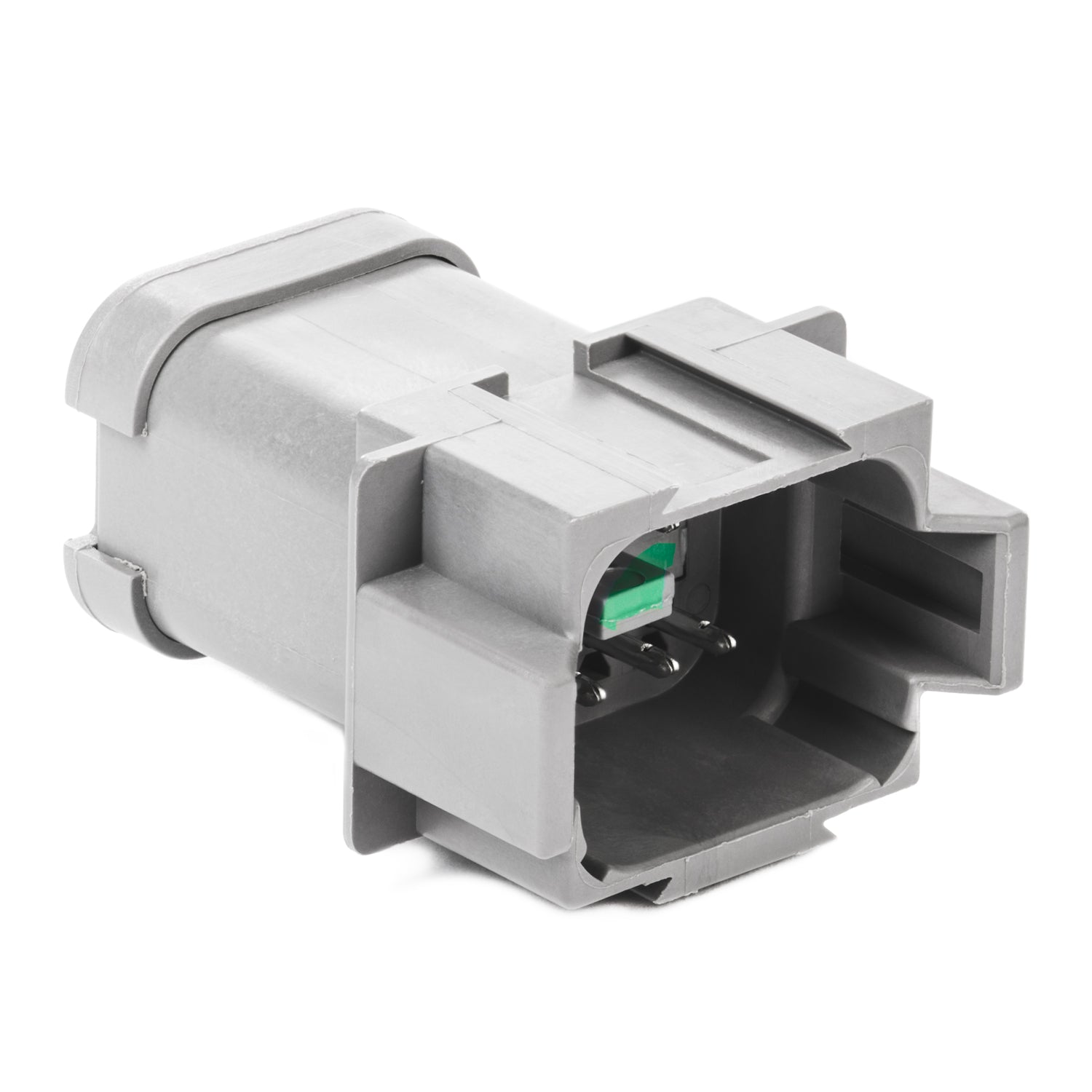 DT04-08PA-P021 - DT Series - 8 Pin Receptacle - A Key, 8 Pin Buss, Nickel  Contacts, In-line, Gray