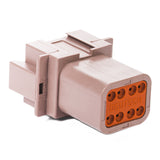 DT04-08PD - DT Series - 8 Pin Receptacle - D Key, Brown