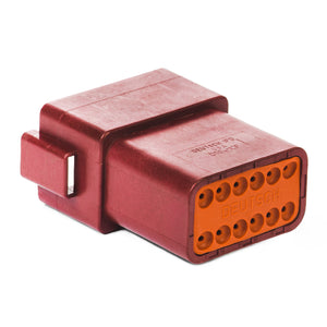 DT04-12PA-RD - DT Series - 12 Pin Receptacle - A Key, Red