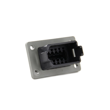 DT04-12PB-L012 - DT Series - 12 Pin Receptacle - B Key, Welded Flange, Black