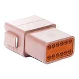 DT04-12PD-B016 - DT Series - 12 Pin Receptacle - Enhanced D Key, Brown