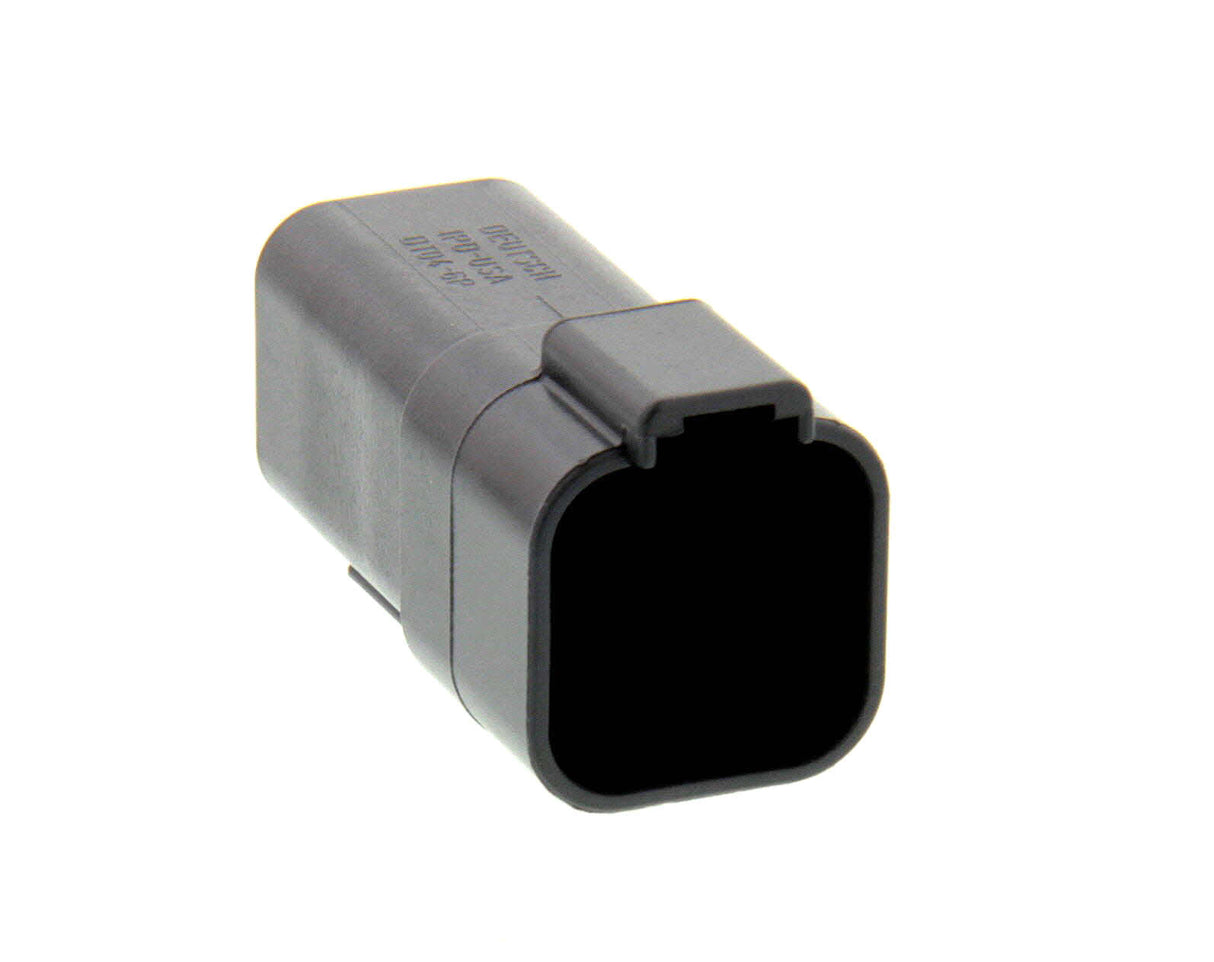 DT04-6P-CE02 - DT Series -  6 Pin Receptacle - Reduced Dia. Seal, Black