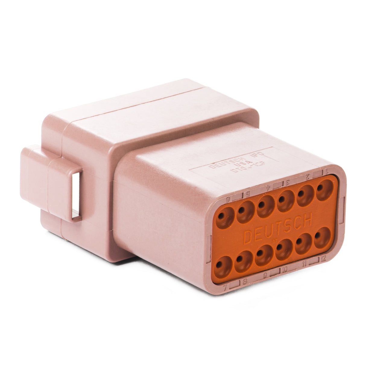 DT04-12PD - DT Series - 12 Pin Receptacle - D Key, Brown