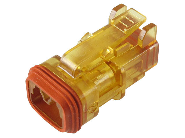 DT06-2S-SDT-CE28 - DT Series- 2 Socket Plug - Enhanced Seal Retention, Reduced Dia. Seals, Transparent