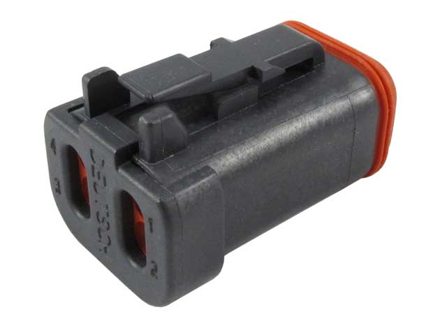 DT06-4S-EP06 - DT Series - 4 Socket Plug - Enhanced Seal Retention, End Cap, Black