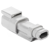 DTM04-2P-E007 - DTM Series - 2 Pin Receptacle - Shink Boot Adapter, Gray