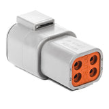 DTP04-4P - DTP Series - 4 Pin Receptacle - Gray