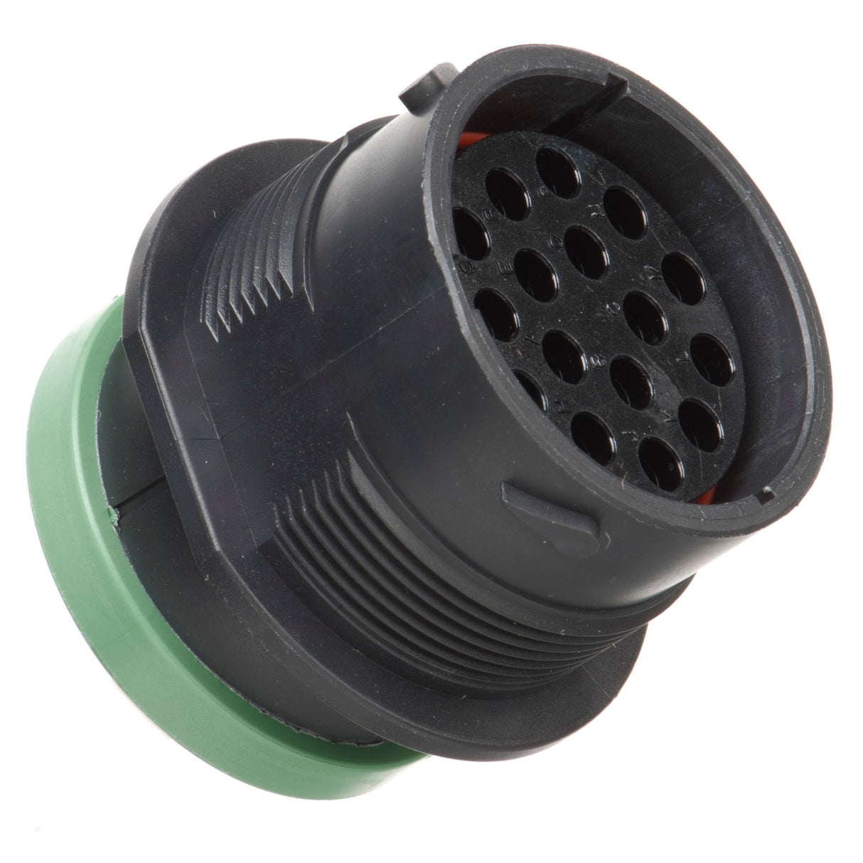 HDP24-24-16SN-L017 - HDP20 Series - 16 Socket Receptacle - 24 Shell, N Seal, Reverse, Ring Adapter, Flange