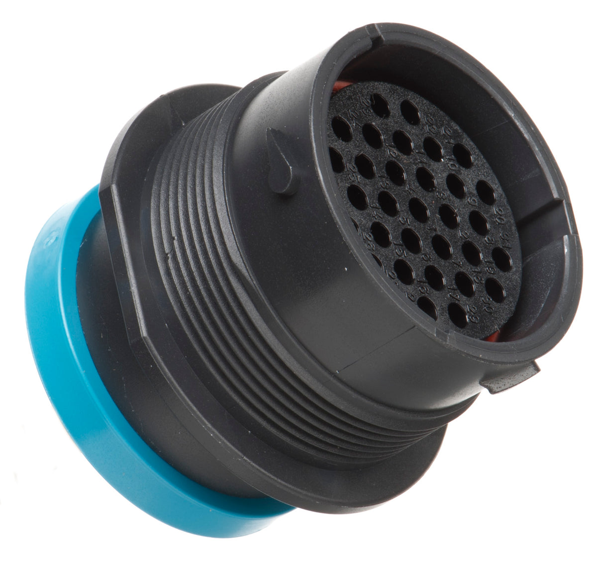 HDP24-24-31SE-L017 - HDP20 Series - 31 Socket Receptacle - 24 Shell, E Seal, Reverse, Ring Adapter, Flange