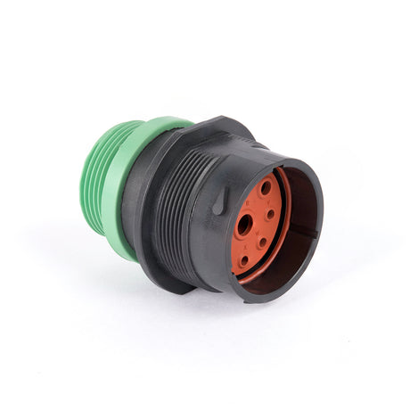 HDP24-24-9SN-L015 - HDP20 Series - 9 Socket Receptacle - 24 Shell, N Seal, Reverse, Threaded Adapter, Flange